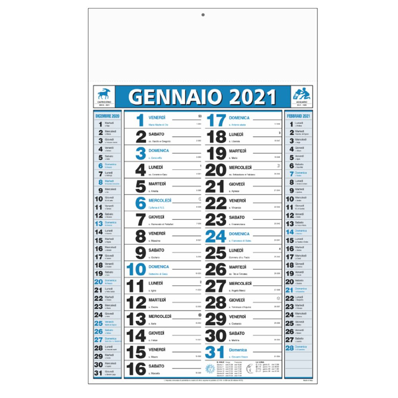 Calendario Olandese 2021